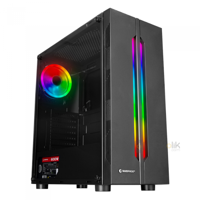 RAMPAGE SPECTRA 600W 80 BRONZE TEMPERED MID TOWER KASA